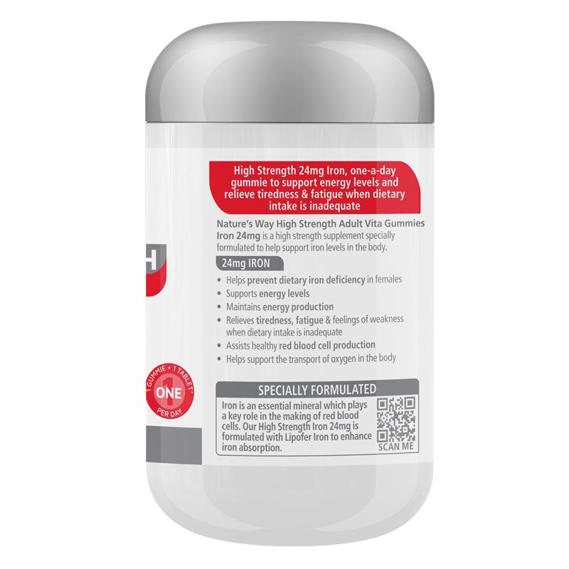 Load image into Gallery viewer, Nature's Way Adult Vita Gummies High Strength Iron 30 Gummies

