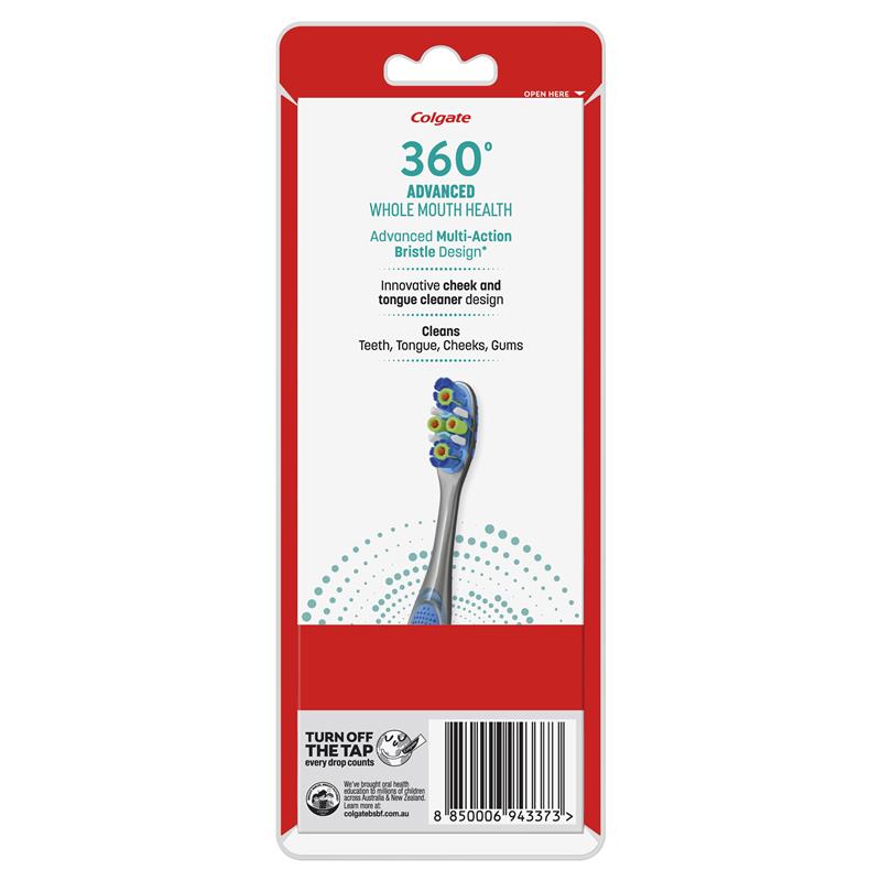 Load image into Gallery viewer, Colgate Toothbrush 360 Degree Advanced Whole Mouth Health Soft 4 Pack

