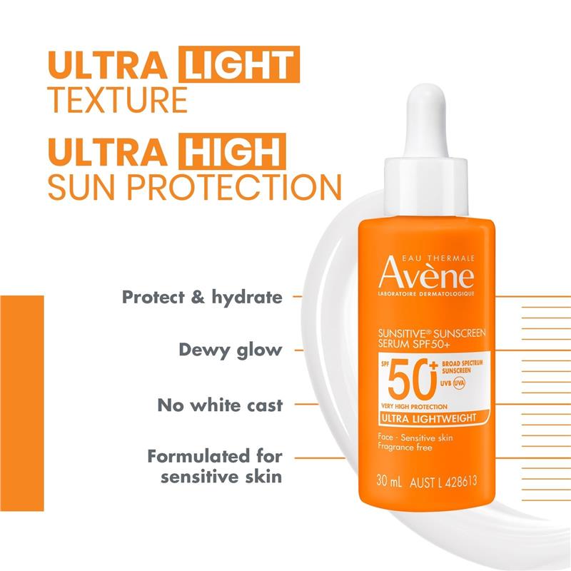 Load image into Gallery viewer, Avene Sunsitive Sunscreen Serum SPF 50+ 30ml
