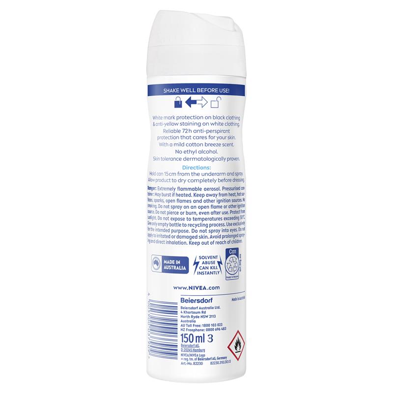 Load image into Gallery viewer, NIVEA Black &amp; White Invisible Pure Aerosol Deodorant 72H Protection 150ml
