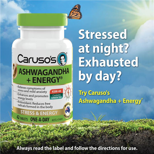 Carusos Ashwagandha + Energy 42 Tablets