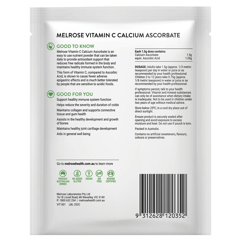 Load image into Gallery viewer, Melrose Vitamin C + Calcium Ascorbate 125g Powder
