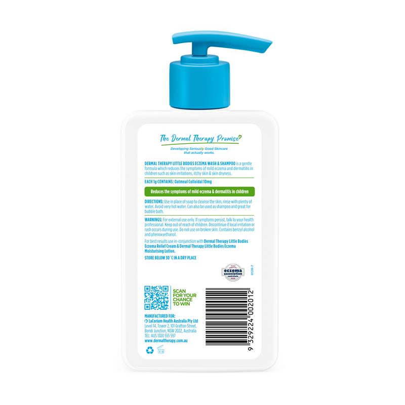 Load image into Gallery viewer, Dermal Therapy Little Bodies Eczema Wash &amp; Shampoo Bottle with Pump 210ml

