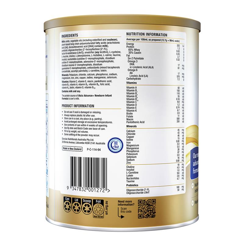 Load image into Gallery viewer, Alula Advance+ Stage 1 Newborn Infant Formula 0-6 Months 800g
