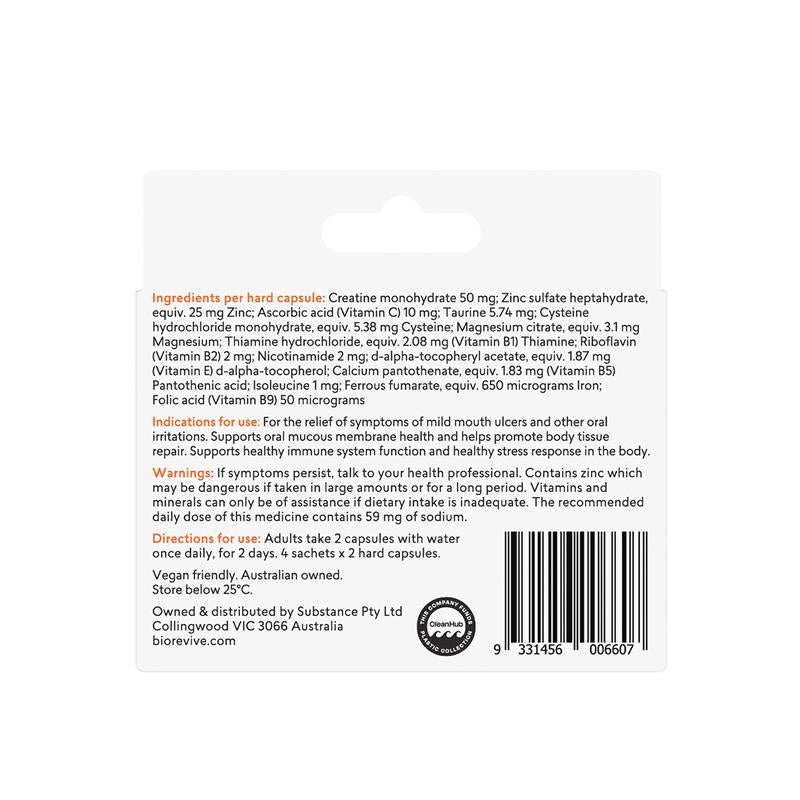 Load image into Gallery viewer, BioRevive MouthUlcer Mouth Ulcer Relief 8 Capsules
