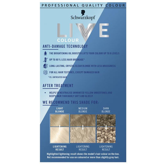 Schwarzkopf Live Colour Permanent Intense Bleach Absolute Platinum 00A