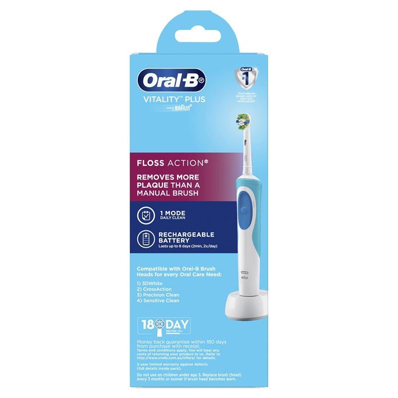 Load image into Gallery viewer, Oral B Vitality Plus Power Toothbrush Floss Action
