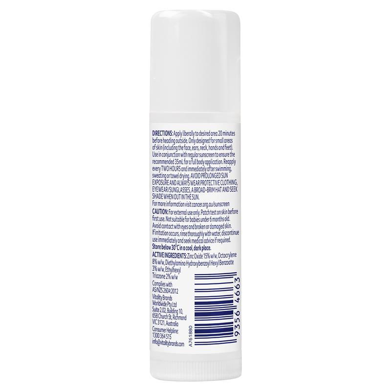 Load image into Gallery viewer, Cancer Council SPF 50+ Sport Zinc Stick White 12g
