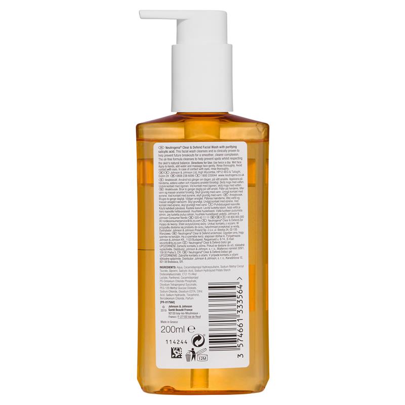 Load image into Gallery viewer, Neutrogena Clear &amp; Defend Facial Wash 200mL
