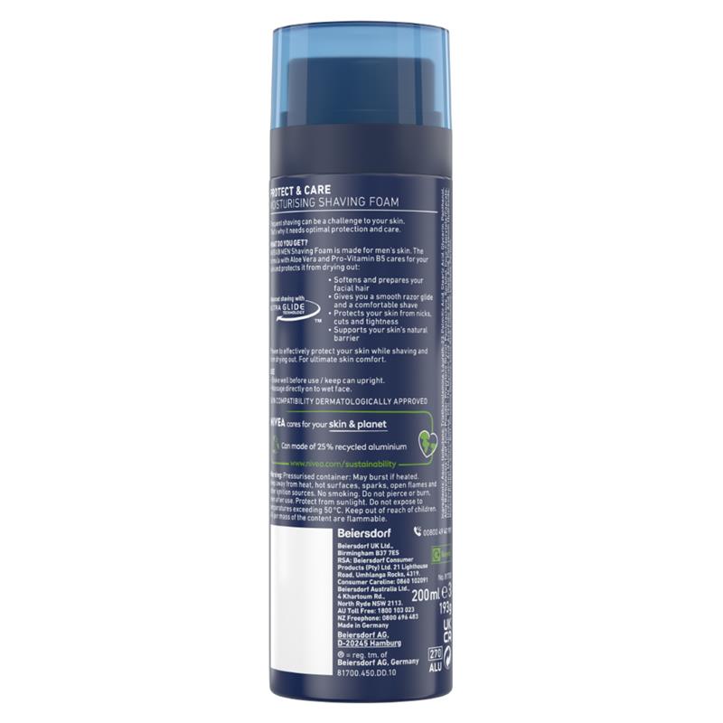 Load image into Gallery viewer, NIVEA MEN Protect &amp; Care Shaving Foam Moisturising 200ml
