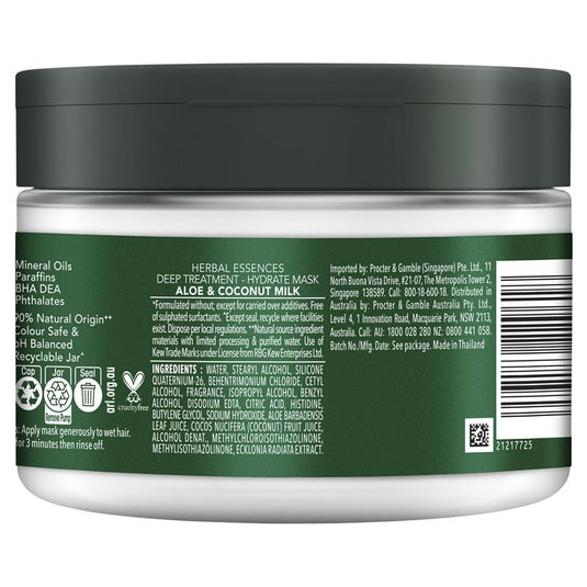 Herbal Essences Bio Renew Coconut Milk & Aloe Deep Hydrate Mask 300ml