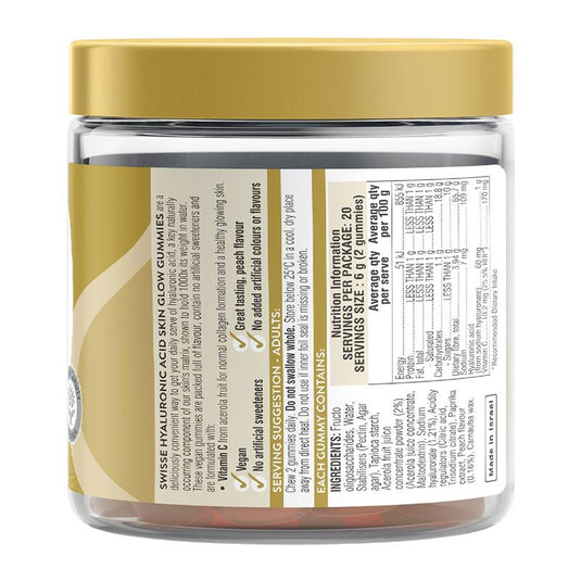 Swisse Beauty Hyaluronic Acid Skin Glow Gummies 40 Pack