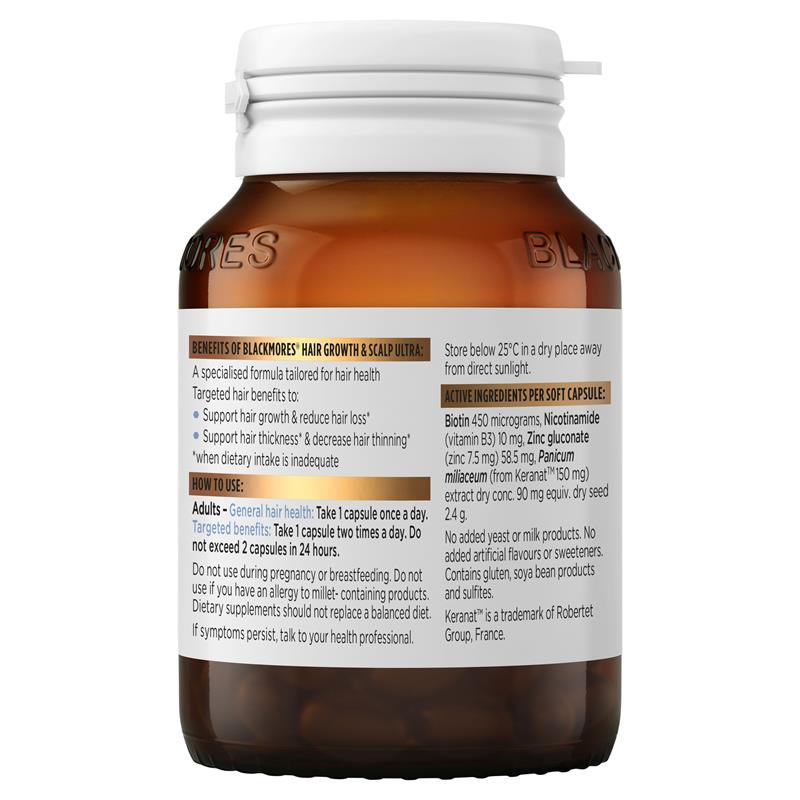 Load image into Gallery viewer, Blackmores Hair Growth+Scalp Ultra 60 Capsules
