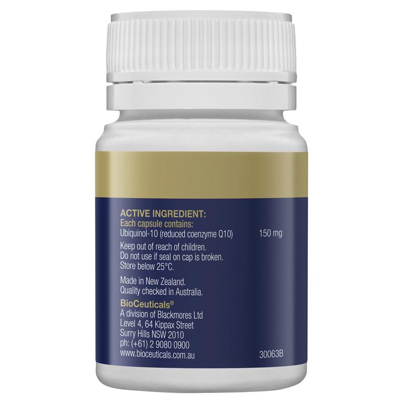 Load image into Gallery viewer, BioCeuticals Ubiquinol BioActive 150mg 30 Capsules
