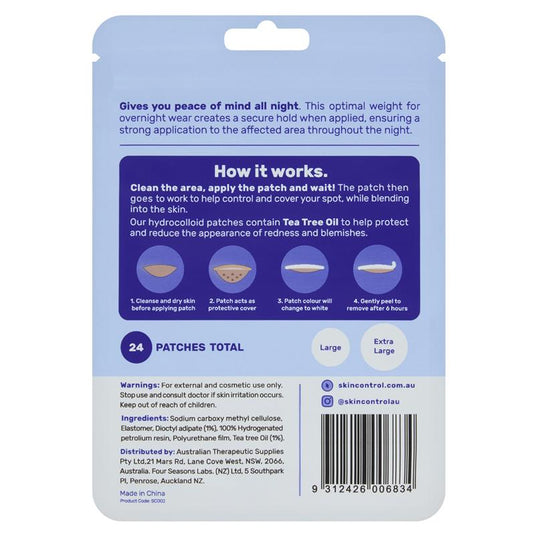 Skin Control Pimple Patches PM Overnight Wear 24 Patches