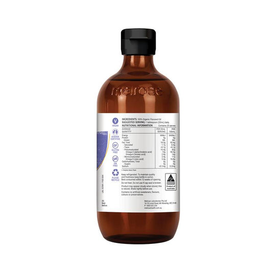 Melrose Organic Flaxseed Oil 500ml Fridge Line