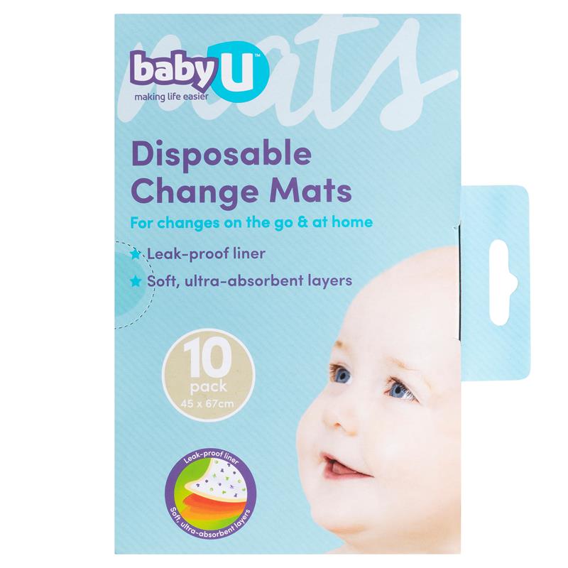 Load image into Gallery viewer, Baby U Disposable Change Mats 10 Pack
