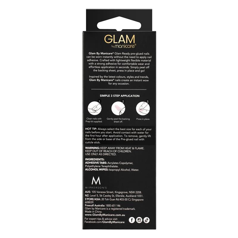 Load image into Gallery viewer, Glam By Manicare Glam Ready Pre-Glued Nails Ballet On Point 30 Pieces
