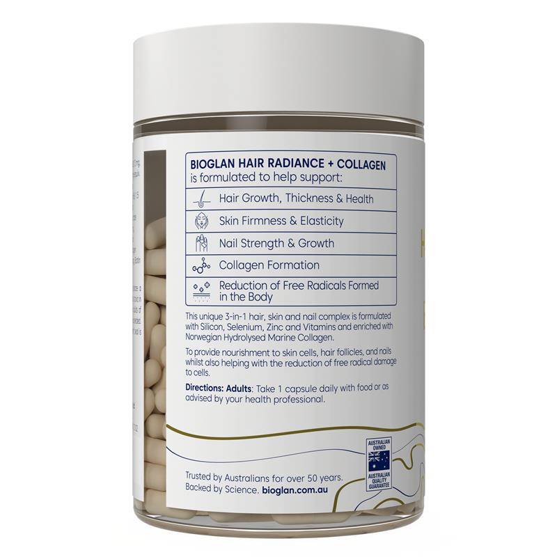 Load image into Gallery viewer, Bioglan Hair Radiance + Collagen 90 Capsules
