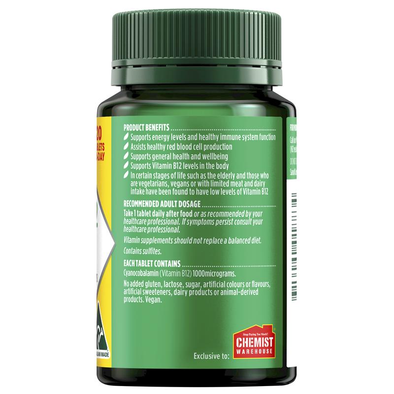 Load image into Gallery viewer, Nature's Own High Strength Vitamin B12 1000mcg 120 Tablets Exclusive Size
