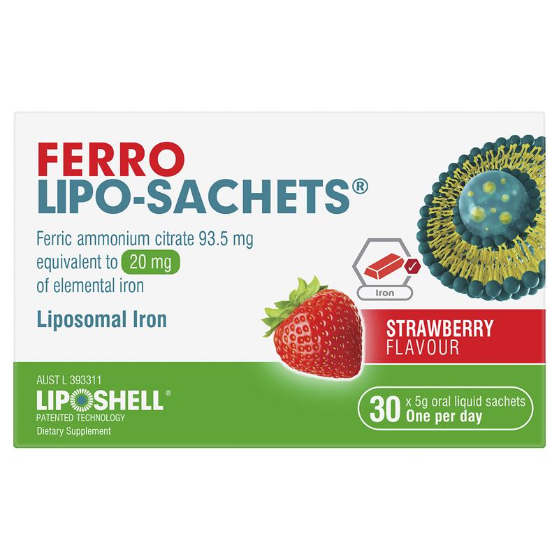 Load image into Gallery viewer, Lipo-Sachets Ferro Strawberry 5g 30 Sachets
