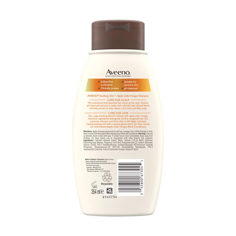 Load image into Gallery viewer, Aveeno Apple Cider Vinegar Clarifying Shampoo for Dull Hair 354mL
