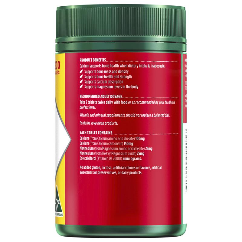 Load image into Gallery viewer, Nature's Own Calcium and Magnesium with Vitamin D3 200 Tablets Exclusive Bulk Size
