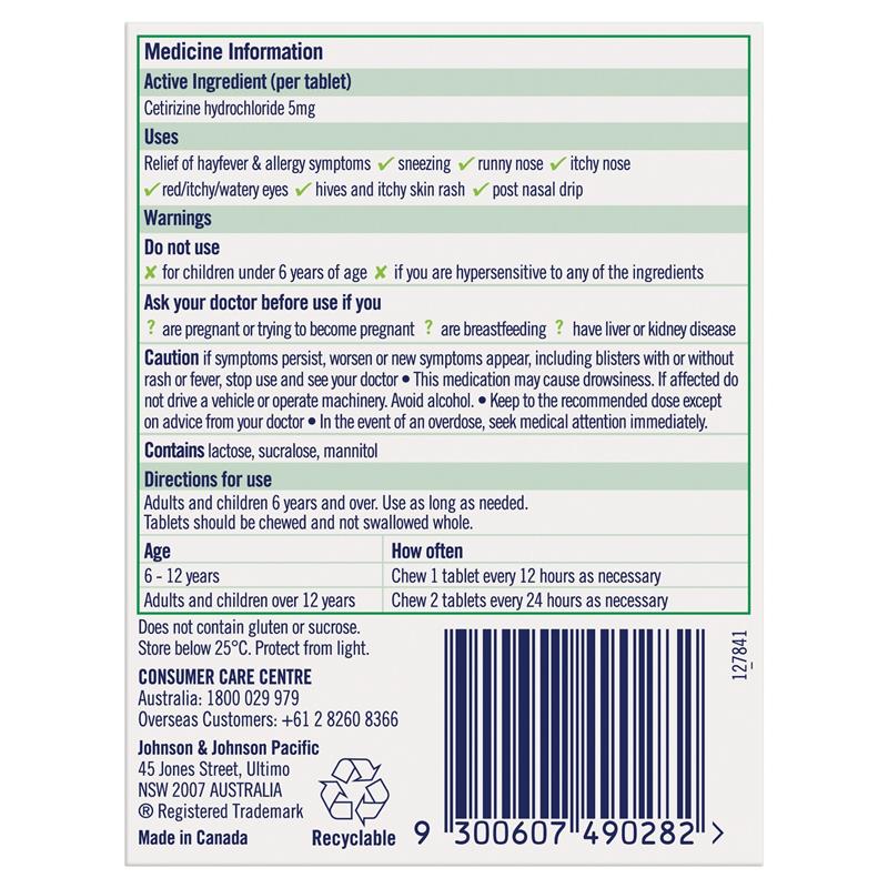 Load image into Gallery viewer, Zyrtec Kids Antihistamine Allergy &amp; Hayfever Chewable Tablet Grape 30 Pack

