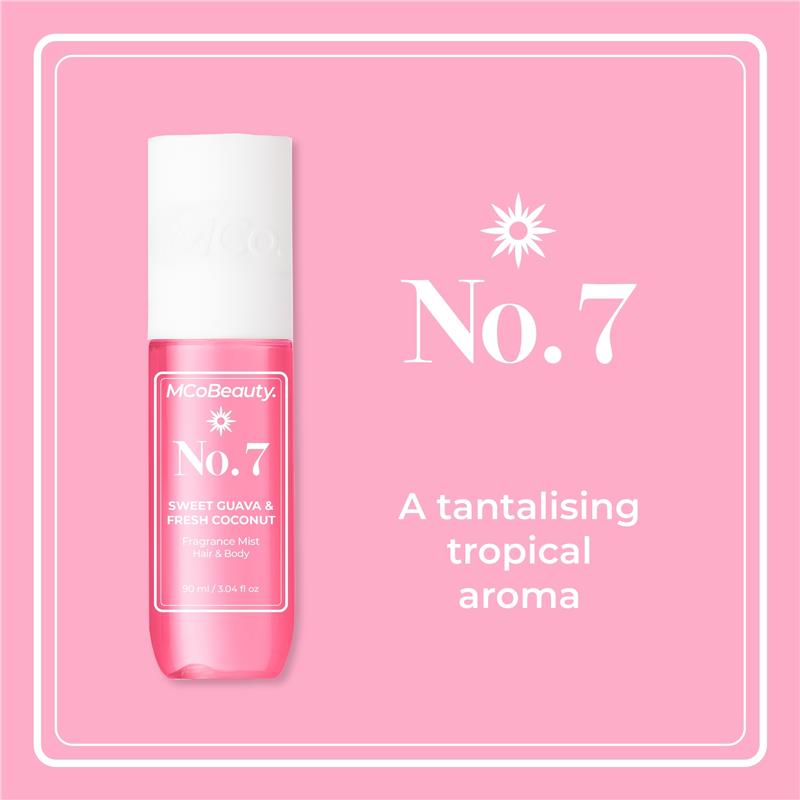 Load image into Gallery viewer, MCoBeauty Sweet Guava &amp; Fresh Coconut No.7 Fragrance Hair &amp; Body Mist 90ml

