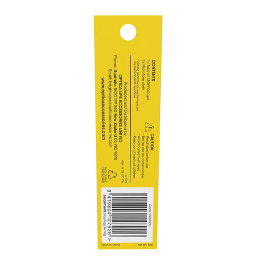 BrightWipe StopFog Gel 10g with Microfibre Cloth