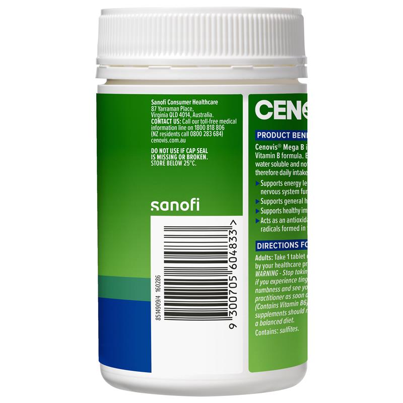 Load image into Gallery viewer, Cenovis Mega B Value Pack 250 Tablets Exclusive Size
