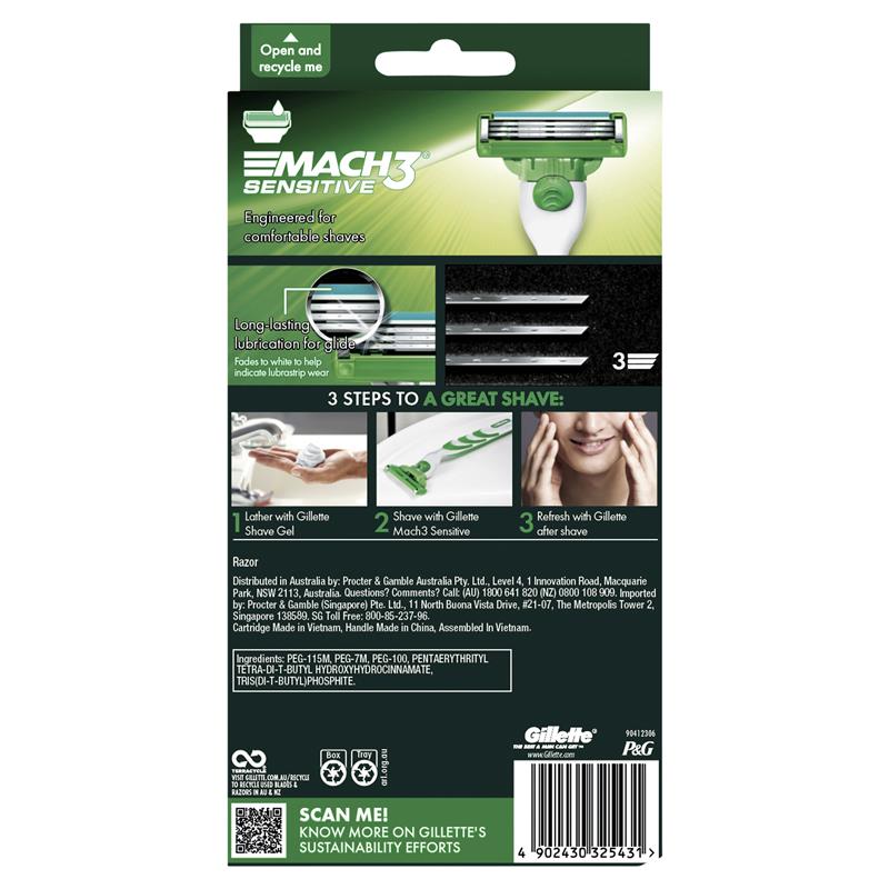 Load image into Gallery viewer, Gillette Mach 3 Sensitive Razor
