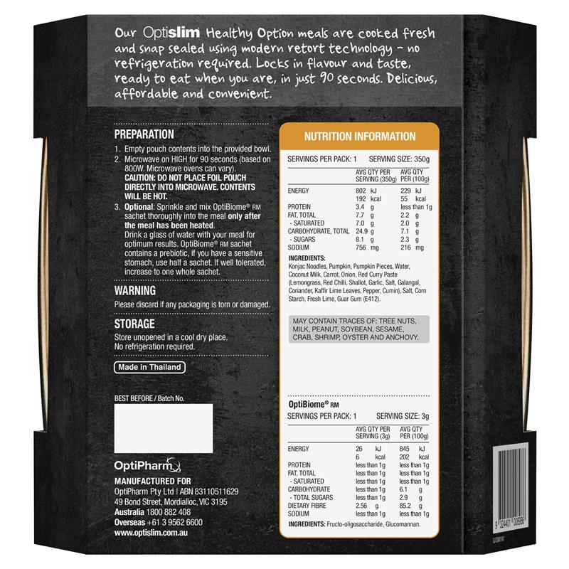Load image into Gallery viewer, Optislim Healthy Option Meal Thai Pumpkin &amp; Coconut Konjac Noodles 350g
