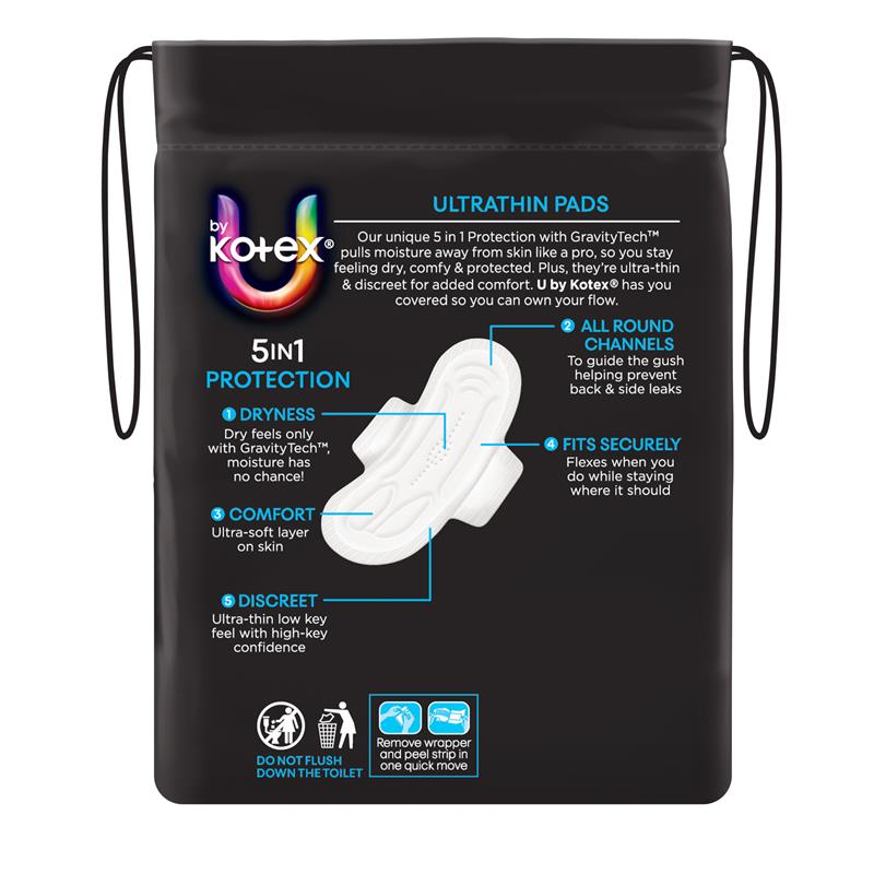 Load image into Gallery viewer, Kotex U Ultra Thin Wings Regular 14
