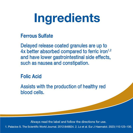 Fefol Iron & Folic Acid Delayed Release 30 Capsules