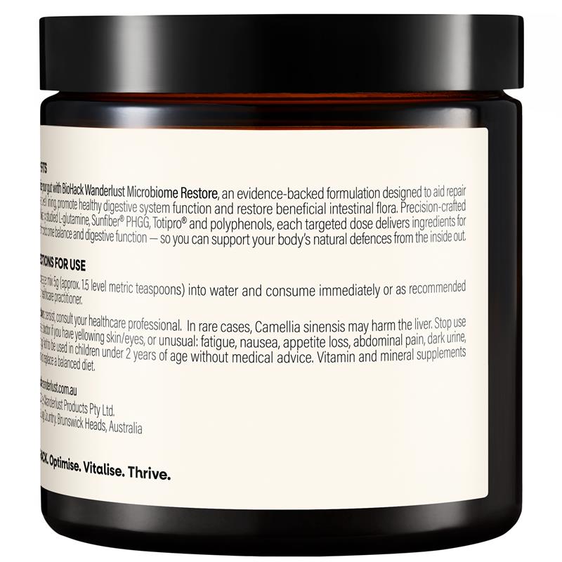 Load image into Gallery viewer, BioHack Wanderlust Microbiome Restore 150g Powder

