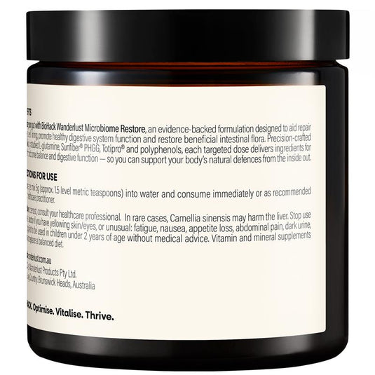 BioHack Wanderlust Microbiome Restore 150g Powder