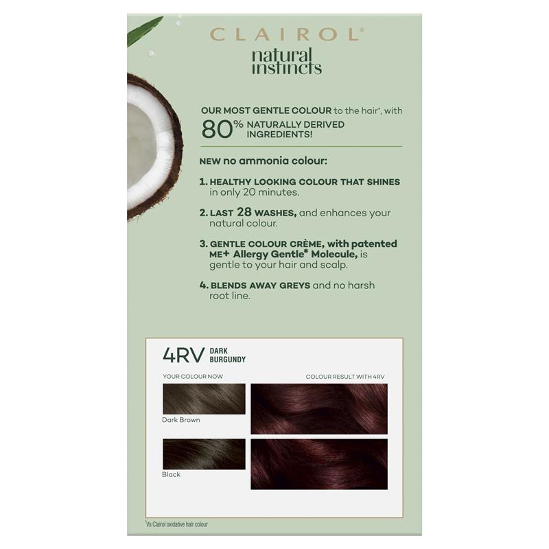 Load image into Gallery viewer, Natural Instincts 4RV Dark Burgundy Semi Permanent Hair Colour
