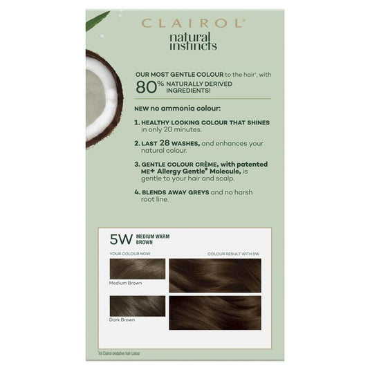 Natural Instincts 5W Medium Warm Brown Semi Permanent Hair Colour