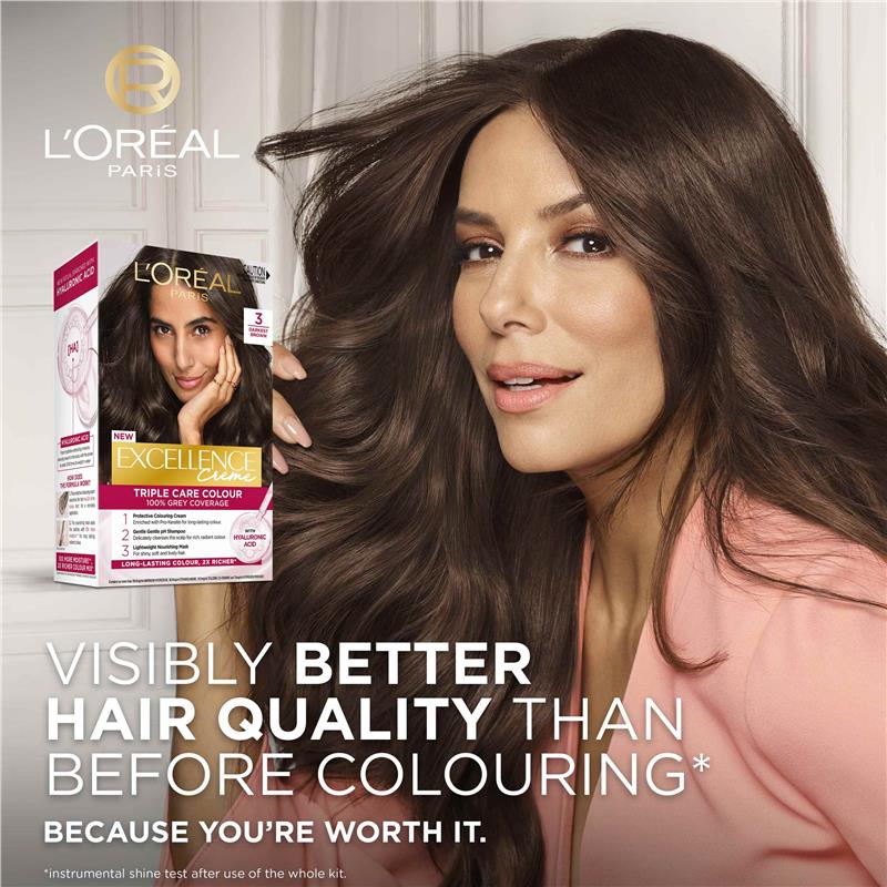 Load image into Gallery viewer, L'Oreal Excellence Creme 3 Darkest Brown Hair Colour
