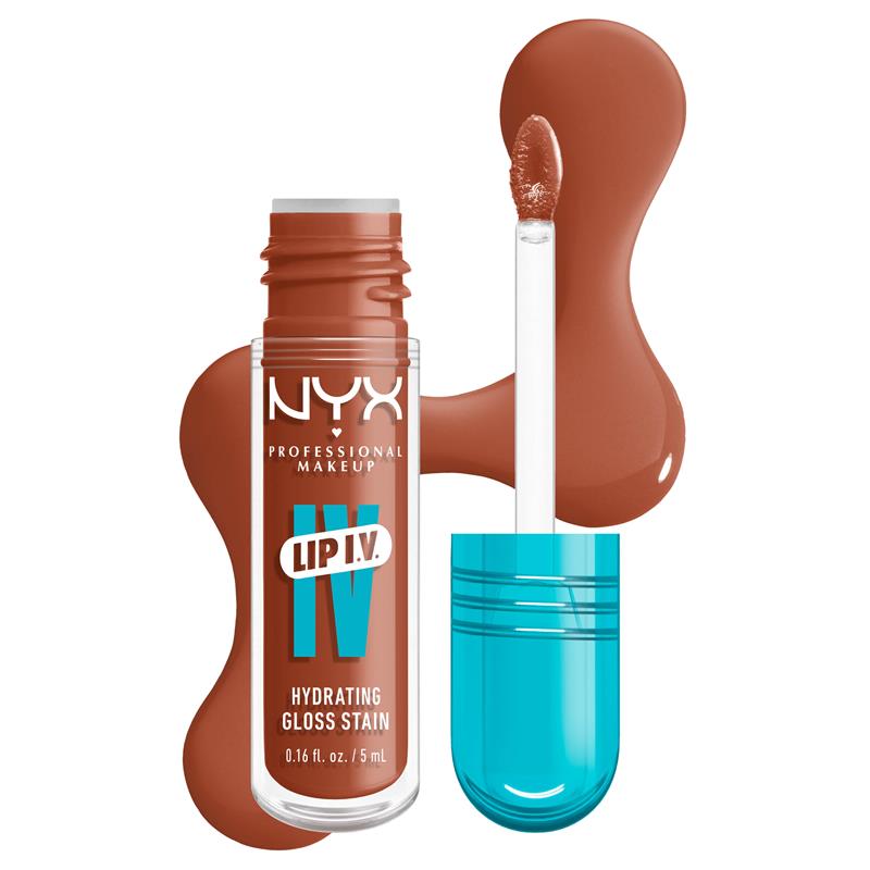 Load image into Gallery viewer, NYX Lip IV Hydrating Gloss Stain Caramel Drip
