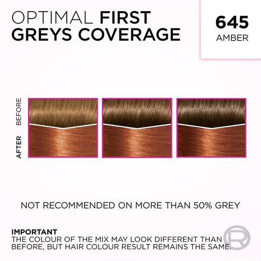 L'Oreal Paris Casting Creme Gloss Semi-Permanent Hair Colour - 645 Amber (Ammonia free)