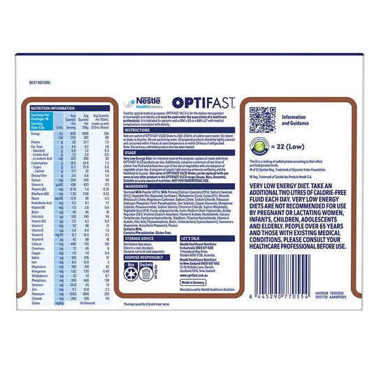 Optifast VLCD Shake Chocolate 18 x 53g