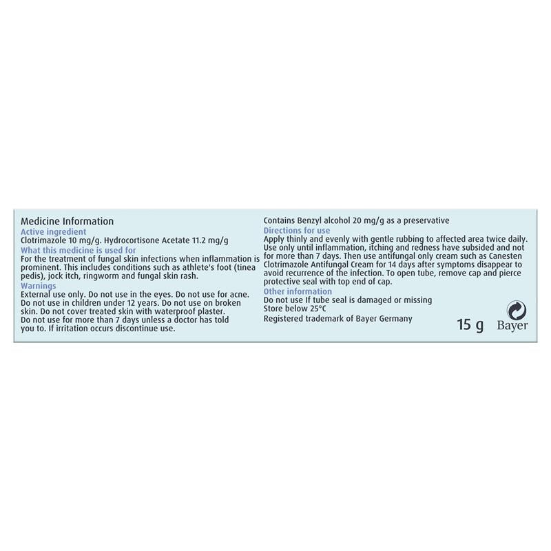 Load image into Gallery viewer, Canesten Plus Antifungal and Anti-Inflammatory Cream 15g
