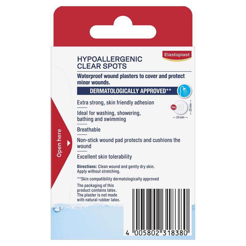 Load image into Gallery viewer, Elastoplast Sensitive Transparent Hypoallergenic Spot 24 Spots
