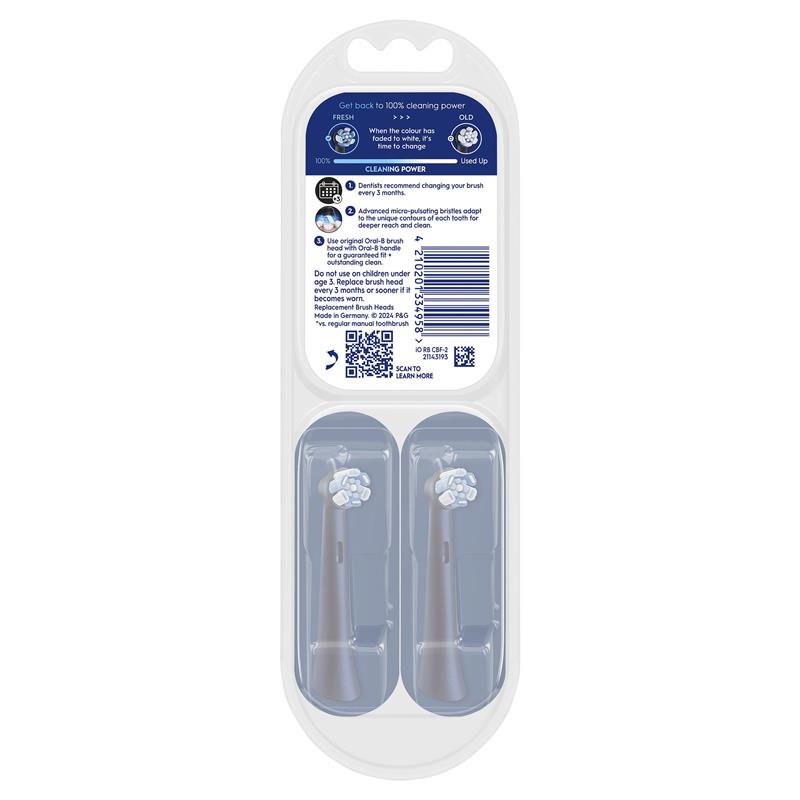 Load image into Gallery viewer, Oral B Power Toothbrush iO Advanced Clean Refills Black 2 Pack
