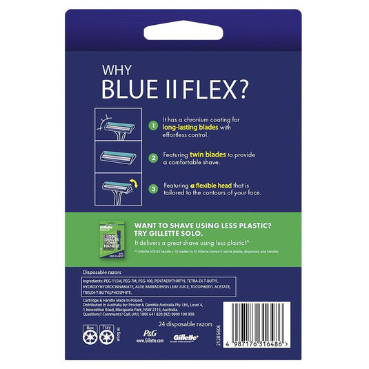 Gillette Blue II Plus Disposables 24pk