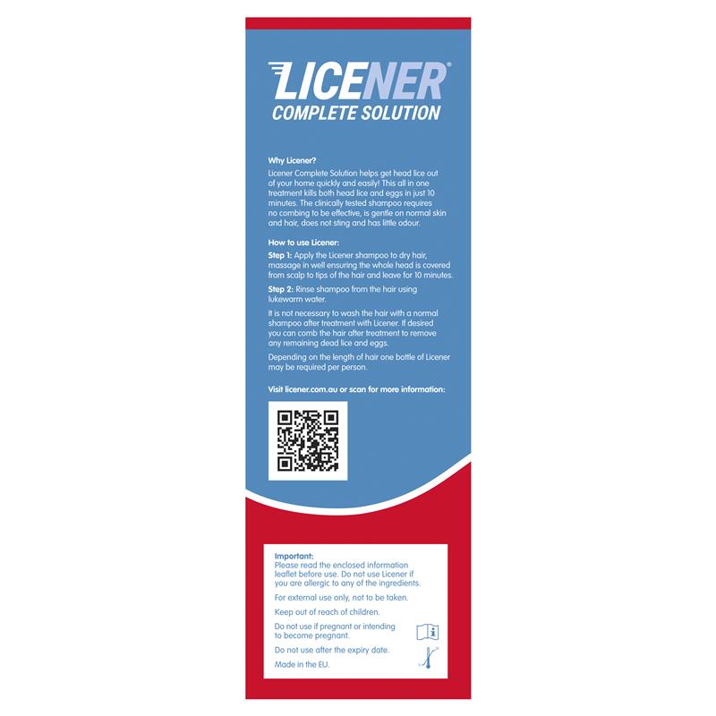 Load image into Gallery viewer, Licener Single Head Lice Treatment 100ml
