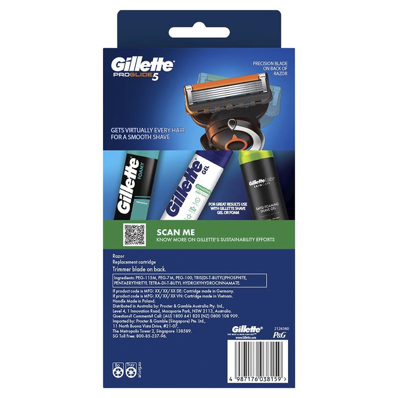 Load image into Gallery viewer, Gillette Fusion Proglide Razor + 2 Blade Refills
