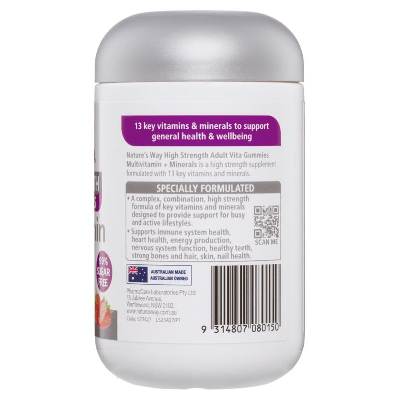 Load image into Gallery viewer, Nature's Way Adult Vita Gummies Sugar Free High Strength Multivitamin 65 Gummies

